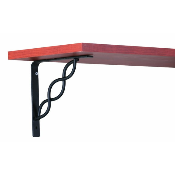 John Sterling RP-0091-6BK Scroll Shelf Bracket, 6-Inch, Black