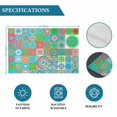 thumbnail image 6 of Colorful Ethnic Placemats Set of 12, Modern Abstract National Geometric Teal Placemats for Dining Table, Place Mats for Kitchen Tabletop, Waterproof Wipeable Dining Table Mats Set, 6 of 9