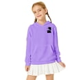 thumbnail image 5 of WhouRiu Big Girl's Hoodies Cat Prints Oversized Hooded Sweatshirt Children Cozy Soft Autumn Winter Hoodies Purple,Sized 11-12, 5 of 6