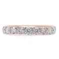 thumbnail image 3 of AFFY Half Eternity Ring for Women,1.20CT Round Lab Created Moissanite Wedding Band in 14K Rose Gold over Sterling Silver Size-8.5, 3 of 8