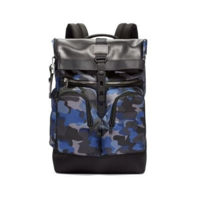 TUMI Men's Blue Alpha Bravo London Camouflage Polyester Roll Top Zip