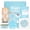 Blue, variant on Daisy Style Glass Cup Gift Set for Girls and Women