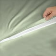 thumbnail image 6 of DNG Creations Solid Light Sage Colour 6 Piece Zipper Sheet Set - Include (1 Fitted Sheet Base, 2 Sheet has Zipper, 1 Flat Sheet And 2 Pillowcase) 800 Threads Count ( King - Size ), 6 of 7
