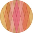 thumbnail image 1 of Ahgly Company Indoor Round Patterned Bright Orange Area Rugs, 8' Round, 1 of 6