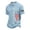 Light Blue #34, variant on Evdexr Mens 250 Anniversary Usa Polo Shirts Patriotic Button Down Shirts 1776 2026 Short Sleeve Usa Flag Print Tops 4th Of July Big and Tall Golf T Shirts Red XL