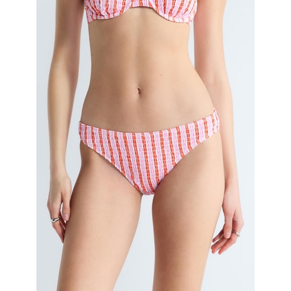 Free Assembly Women's Smocked Low Rise Bikini Bottoms, Sizes XS-XL