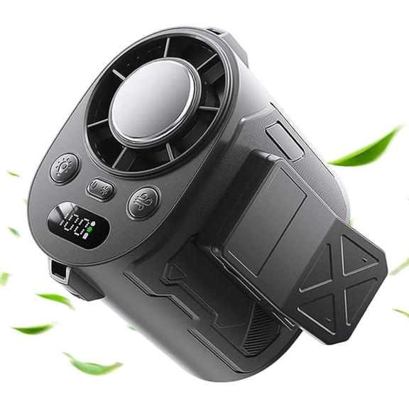 Portable Ice-Cooling Clip Fan, 360° Rotatable 100-Speed Strong Winds Wearable Fan, Adjustable Suspended Whirlwind Fans, for Outdoor & Office