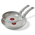 thumbnail image 1 of Juego de sartenes T-Fal de cerámica antiadherente gris de 8" y 10", 1 of 7