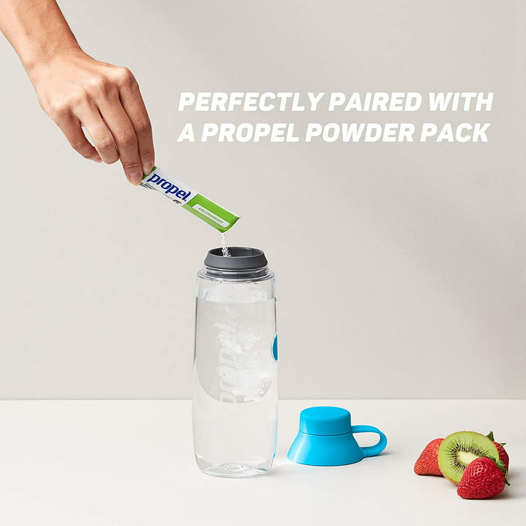 Propel 20oz Reusable Bottle, BPA Free, Impact Resistant, On-The-Go Strap, Dishwasher Safe, Blue