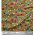 thumbnail image 1 of Soimoi Velvet Fabric Fish,Mermaid & Starfish Ocean Decor Fabric Printed Yard 58 Inch Wide, 1 of 1
