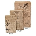 thumbnail image 5 of 200 Qty 6" x 9" Decorative Flat Paper Gift Bags - Newsprint Pattern on Brown Kraft Bags - for Sales/Treats/Parties Cookies/Gifts - N'icePackaging, 5 of 8