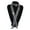 Black White, variant on Men Rhinestone Tie Long Adjustable Hollow Out Exquisite Lightweight Dance Stage Show Performance Party Prom Men Necktie Red