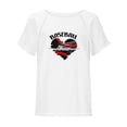 thumbnail image 4 of Blusa de manga corta con estampado de cuello redondo de algodón y cáñamo para mujer OAVQHLG3B Store  lin121212, 4 of 5