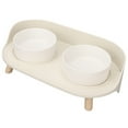 thumbnail image 1 of Ceramics Cat Raised Bowls, Slip Resistant Cat Raised Bowls Rounded Bowl Edge Prevent Spill  for  Eating White,Green, 1 of 7