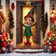 thumbnail image 2 of Cortina decorativa para puertas con motivos navideños para fiestas y celebraciones en el hogar, 2 of 6