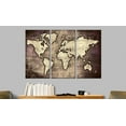 thumbnail image 2 of Tiptophomedecor Stretched Canvas World Map Art - Golden Travels - Stretched & Framed Ready To Hang Art, 2 of 3