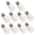 thumbnail image 4 of 10 bombillas vintage S14 E27 de 180 lm, filamento LED de cristal transparente, 2 W, luz cálida., 4 of 14