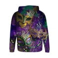 thumbnail image 4 of Sudadera con capucha para hombre, estilo casual, con cuello redondo, estampado, manga larga, blusa de poliéster, 4 of 5