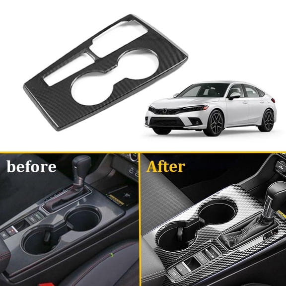 For Honda Civic 11th 2022-2025 Carbon Fiber Center Gear Shift Panel Cover Trim