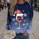 thumbnail image 2 of Gibobby Sudaderas para mujer Sudadera para mujer con estampado de Navidad, cuello redondo, camisetas de moda, camisas de entrenamiento de manga larga, blusa suelta(Azul oscuro,CH), 2 of 4