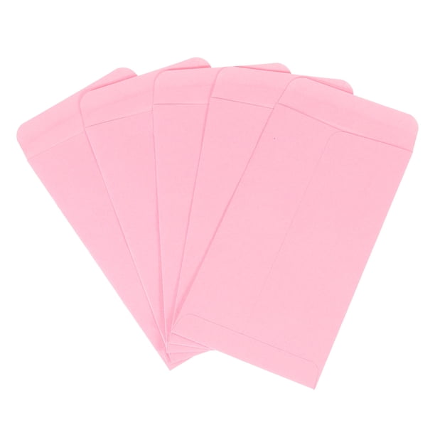 50 Pcs Sobres de Invitación, Sobres de Tarjeta de 3.5 x 6.5 Pulgadas para Tarjeta de Felicitación, Invitaciones de Boda, (Rosa)