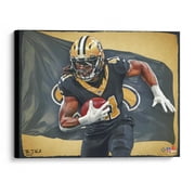Alvin Kamara New Orleans Saints Stretched 20" x 24" Canvas Giclee Print - Designed and Signed by Artist Brian Konnick -Limited Edition #25 of 25 - Fanatics Authentic Certified