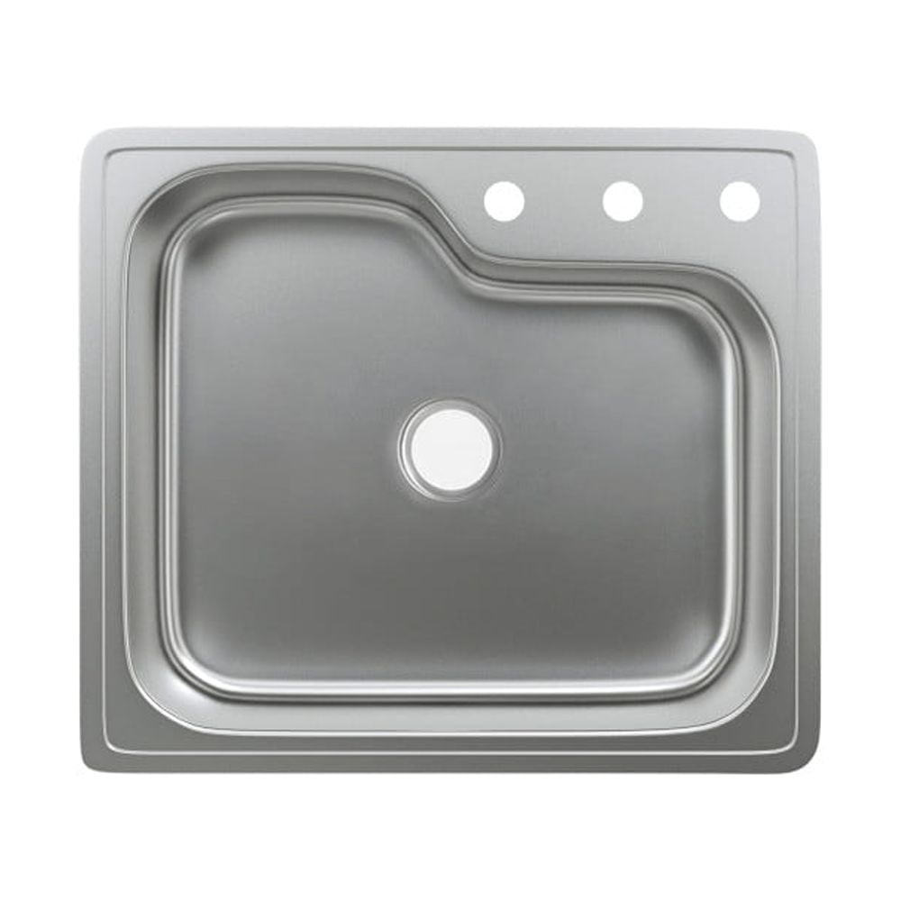 Ouvert 25 x 22 Stainless Steel Single Basin Top-Mount Kitchen Sink