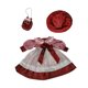 thumbnail image 5 of 1/3 Ceramic Doll Dress Accesorios de muñecas Ropa de muñeca linda para 60 cm-65 cm Doll Rojo, 5 of 9