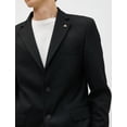 thumbnail image 5 of Basic Blazer Jacket Brooch Detailed Buttoned Pocket Slim Fit, 5 of 6
