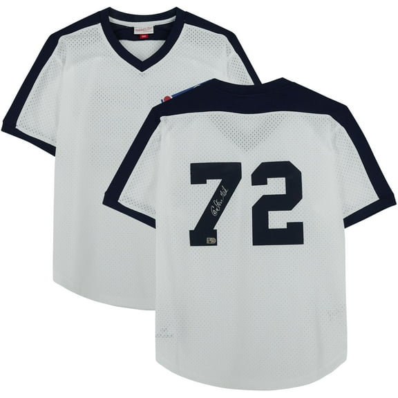 Carlton Fisk Chicago White Sox Autographed White Mitchell & Ness Authentic Batting Practice Jersey - Fanatics Authentic Certified