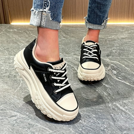 

XTMPMY Trendy Women‘s Comfy Low Top Platform Sneakers with Height Increasing Feature for Sports and Outdoor Walking Activities