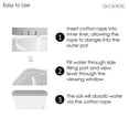 thumbnail image 4 of Olly & Rose Lazy Planters - Matt White Planters Self Watering Plastic Plant Pots for Indoors and Outdoors (rectangle) - Set 3, 4 of 4