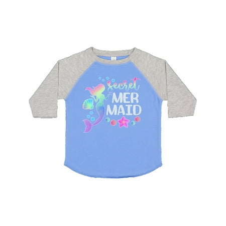

Inktastic Secret Mermaid Watercolor Design with Seashells and Bubbles Gift Toddler Boy or Toddler Girl T-Shirt