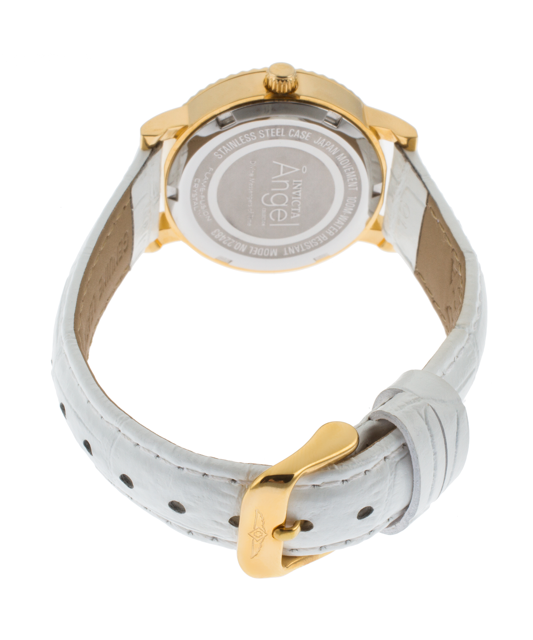 Invicta Women\'s 22483 Angel Analog Display Quartz Watch White Band Invicta Mini Women main image 3