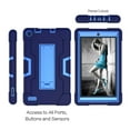 thumbnail image 5 of Goldcherry For Amazon Fire 7" 2019 Tablet Case, Hybrid Heavy Duty Defender Shockproof Protective with Built-in Kickstand for All-New Fire 7 2019/2017(Navy+Blue), 5 of 6