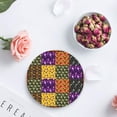 thumbnail image 4 of FMSHPON Halloween Pumpkin Set of 4 Round Coaster for Drinks, Absorbent Ceramic Stone Coasters Cup Mat with Cork Base for Home Kitchen Room Coffee Table Bar Decor, 4 of 5