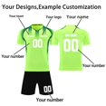 thumbnail image 4 of Custom Football Kit Set for Adult and Child, Name Number Team Logo DIY Family Match Personalized Jersey Shirt Shorts Set, Dad and Son Matching Outfits Light Green XXS, 4 of 6