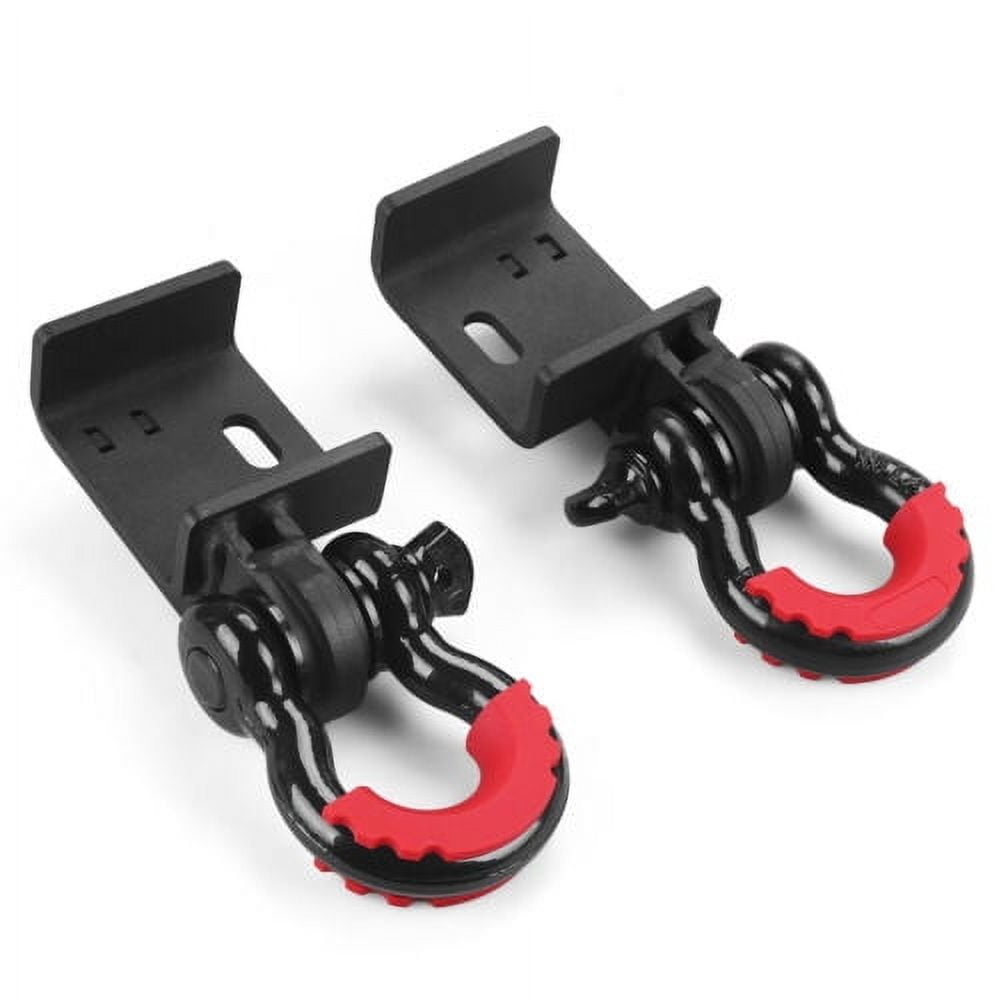 Front Tow Hook Brackets 3/4in Shackle D Rings for Toyota Tacoma 2009-2023