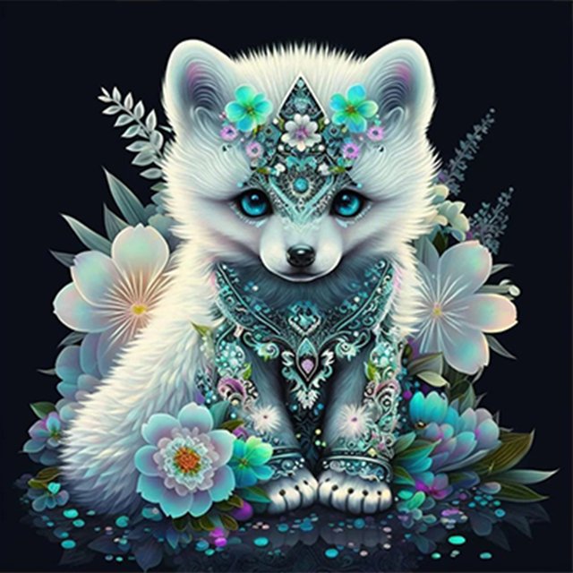 Cuadros Decorativos 5D bricolaje ronda completa taladro diamante pintura Animal Kit arte decoración del hogar (DG488) Wdftyju de costura negro 4 estilos