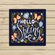 thumbnail image 1 of Toalla de Mano ABPHQTO Hello Spring Flores Mariposas 33x33 cm, 1 of 1