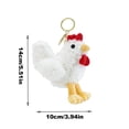 thumbnail image 2 of Cute Chicken Plush, Rooster Keychain, Soft Stuffed Animal Plush Toy Keyring, Keychain Doll Pendant, Bag Charm for Backpack Purse Keys, Birthday Graduation Gift for Friends Classmates, Light Brown, 2 of 5