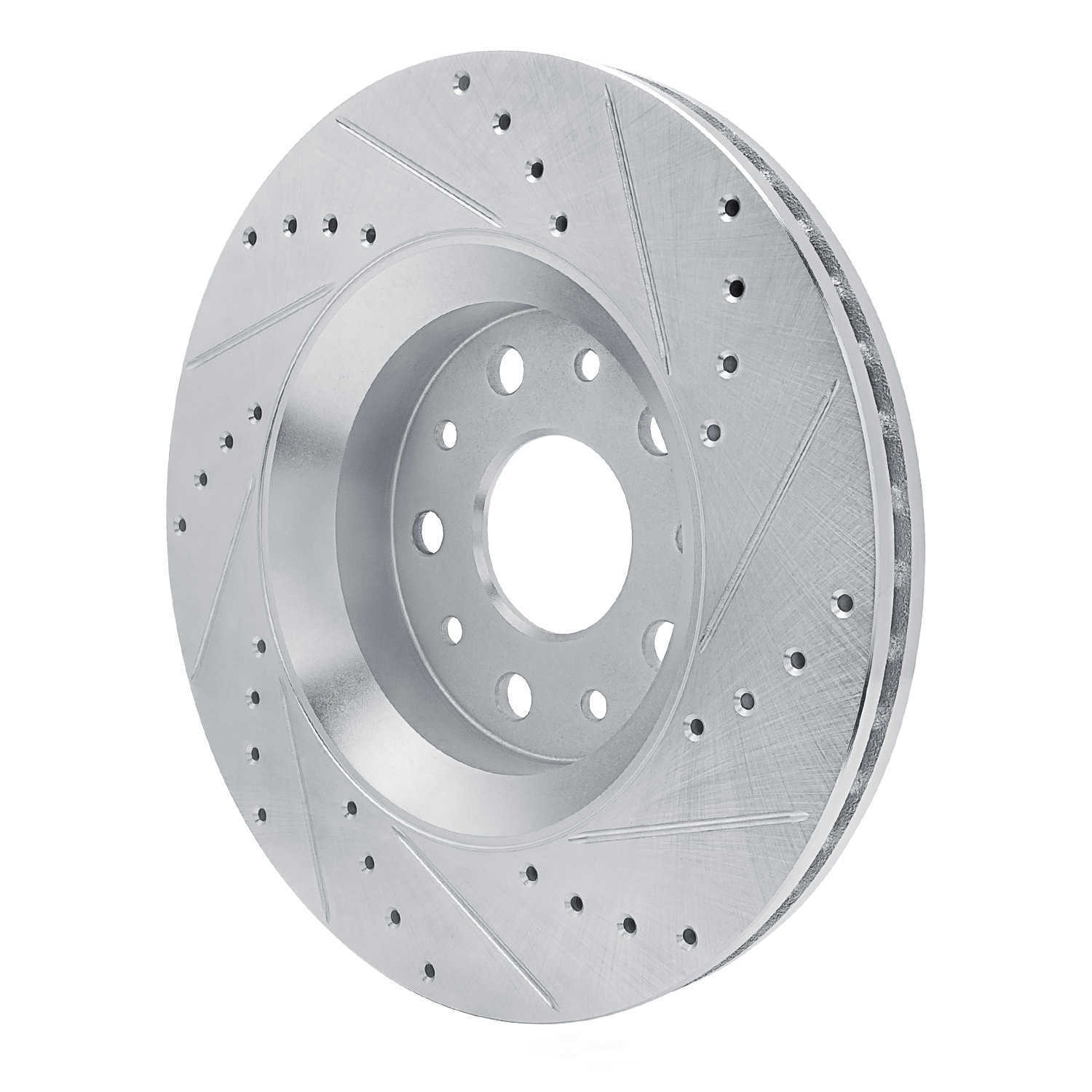 Dynamic Friction Company 631-42038L DFC Brake Rotor - Drilled And Slotted - Silver