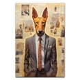 thumbnail image 2 of Pharaoh Hound Dog Read Newspapers Sitting Poster Prints on Canvas - Wall Decor Hanging Wall Art Personalized Dog Poster Retro Home House Decorations Living Room, 2 of 5