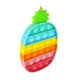 thumbnail image 1 of Fidget Toy Rainbow Push Pop Bubble Toy Silicona Niños Herramienta de alivio del estrés educativo, Arco iris de piña Inevent FN000425-01, 1 of 7