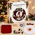thumbnail image 4 of PSVFUJZ 3D Fabric Poke Wreath DIY Kit, Christmas Wreath DIY Kit for Adults, Beginner Friendly Holiday Craft Set, Soft Fabric Handmade Decor for Front Door Wall Window Fireplace Christmas Gift, C, 4 of 6