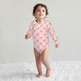 thumbnail image 4 of Xecao Rabbit And Carrot Print Baby unisex-baby Cotton Long-sleeve Bodysuits-12 Months, 4 of 6