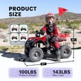 thumbnail image 7 of 36V 500W Electric 4 Wheeler for age 8-14,10/15 MPH Speed Adjustment,IVFJFV 12AH Battery Powered 4 Wheel with Safety Lock,Powered Ride-on Car Dual Shock Absorbers,LED Light,10" Off-Road Tires,, 7 of 7