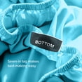 thumbnail image 6 of Bare Home Fitted Sheet - 22" Extra Deep Pocket - Premium 1800 Collection - Queen, Aqua, 6 of 7