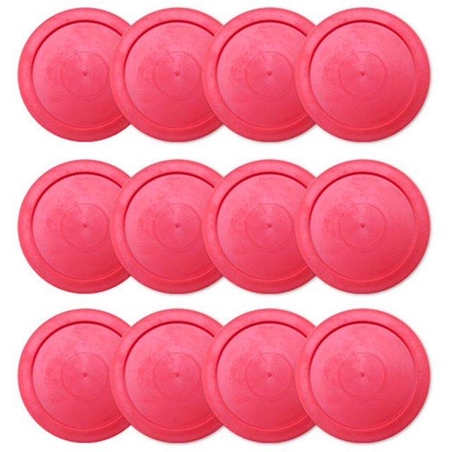 Brybelly Air Hockey Pucks - Accesorios para mesa de juegos de sala de juegos para niños y adultos - 2,5 pulgadas pequeño - 12 discos