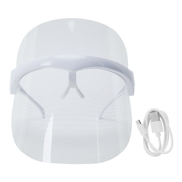 Máscara facial de fotones LED de 7 colores, antiedad, eliminación de arrugas, rejuvenecimiento y dispositivo de belleza facial.